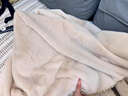 南極人水貂絨毛毯被子毯子冬季加絨加厚辦公室午睡毯沙發(fā)毯珊瑚絨暖毯子 馬吉拉-奶咖【A類(lèi)素色水貂絨 盡顯奢華】 100x150cm【兒童毯】 曬單實(shí)拍圖