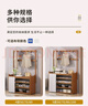 香主編鞋架門(mén)口多層入戶(hù)家用防塵鞋柜簡(jiǎn)易衣帽置物收納架茶白五層70 曬單實(shí)拍圖