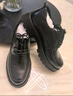 百麗褶皺商務(wù)皮鞋男牛皮厚底正裝鞋A1422AM4 黑色-單里 40 曬單實(shí)拍圖