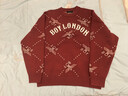 BOY LONDON【紅酒派對】冬季情侶毛衣套頭圓領(lǐng)酒紅色上衣N60906 酒紅色 XS 曬單實(shí)拍圖