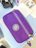 韓版新款女士手拿包女包三層拉鏈尼龍布包零錢(qián)手拎手機包一件 紫羅蘭 曬單實(shí)拍圖