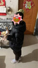 圖圖小象兒童三防羽絨服冬裝加厚中大童羽絨外套 黑色 130 身高約130cm 曬單實(shí)拍圖