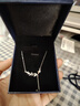 七度（SEVEN DEGREE）999銀項鏈女輕奢小眾麥穗鎖骨鏈百搭穗穗平安套鏈七夕禮物送女友 曬單實(shí)拍圖