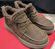 百麗高幫休閑保暖靴男2026新春季商場(chǎng)款牛皮革厚底工裝鞋8ZW01AD6 棕色 43 曬單實(shí)拍圖