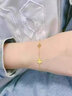 中國黃金（CHINA GOLD）黃金手鏈女四葉草手鏈5G足金轉(zhuǎn)運(yùn)珠手飾七夕情人節(jié)送女朋友禮物 【京速達(dá)】足金手鏈 約1.7-1.8g 曬單實(shí)拍圖