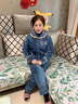 卡馳慕寧珊瑚絨睡衣女秋冬季2026新款三層夾棉加絨加厚中老年人家居服套裝 德國品質(zhì)三層夾棉 藍色 均碼 3XL 曬單實(shí)拍圖