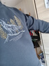 七匹狼衛衣男士秋季圓領(lǐng)狼圖案刺繡抗菌舒適T恤百搭通勤微彈男裝上衣 曬單實(shí)拍圖