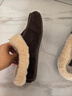 星期六毛毛鞋女款冬季加絨保暖2025新款真皮羊毛樂(lè )福女鞋平底棉鞋豆豆鞋 曬單實(shí)拍圖