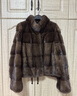 哲奴（zoenuu）水貂皮大衣女短款立領(lǐng)咖啡橫排整貂毛皮草小母貂裘皮外套2025新款 咖啡 L 110-125斤 曬單實(shí)拍圖