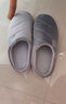 棉拖鞋男士秋冬季居家室內防滑軟底卡通可愛(ài)情侶半包跟地板棉拖鞋 簡(jiǎn)約線(xiàn)條 深灰 48-49碼(適合46-47碼穿 曬單實(shí)拍圖