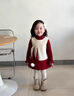 G.duck小黃鴨拜年服女童連衣裙冬季兒童過(guò)年喜慶裙子女寶寶冬裝新年衣服 毛衣裙子套裝 90 建議1~2歲【 80-90cm】cm 曬單實(shí)拍圖