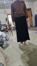 恒源祥小香風(fēng)魚(yú)尾半身裙女秋冬加厚冬裙一步裙中長(cháng)款荷葉邊亮片包臀長(cháng)裙 黑色 XL 85-105斤 曬單實(shí)拍圖