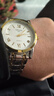 (0.01)全自動(dòng)機芯表手表男日歷夜光防水非機械表精鋼國產(chǎn)腕表男 睿智金帶白面男款【無(wú)日歷】 曬單實(shí)拍圖