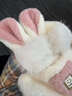 津炳勝兔耳朵毛絨帽子冬季女圍巾一體卡通可愛(ài)加厚防寒保暖護耳雷鋒帽 白色兔子粉色耳朵【帽子+圍巾】二合一 頭套加絨保暖冬天防風(fēng)連帽兩件套 曬單實(shí)拍圖