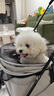 【京東物流】寵物推車(chē)中小型輕便可折疊貓咪狗狗遛狗出行推車(chē)貓包 004-1款-灰色-無(wú)餐盤(pán) 曬單實(shí)拍圖