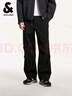 杰克·瓊斯（JACK&JONES）男裝降落傘兵褲春夏季工裝褲男褲略寬松休閑褲輕薄款潮流褲子男士 E43黑色 涼感 36 185偏大,建議拍小一碼 曬單實(shí)拍圖