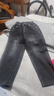 巴拉巴拉童裝男童牛仔褲長(cháng)褲中小童褲子秋冬加絨保暖休閑蘿卜褲潮 牛仔水洗黑98201 140 曬單實(shí)拍圖