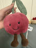 Jellycat趣味單葉櫻桃毛絨玩偶食物水果寶寶陪伴娃娃生日新年禮物 紅色 One Size 曬單實(shí)拍圖