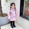 2025新款兒童羽絨棉服女童中長(cháng)款加厚韓版印花庫洛米寶寶冬裝外套 粉紅色 【防水加絨加厚不跑絨】 140 建議身高135CM左右 曬單實(shí)拍圖