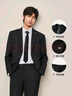 海瀾之家（HLA）西服套裝男春秋新輕商務(wù)經(jīng)典系列西裝套裝 黑色02【西服+西褲】 3XL 185/104B推薦170~180斤 曬單實(shí)拍圖