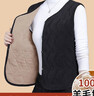 浪莎保暖背心女加絨加厚秋冬含羊毛中老年開(kāi)衫馬甲媽媽保暖背心坎肩 曬單實(shí)拍圖
