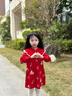 全棉時(shí)代2026新款兒童女棉線(xiàn)針織連衣裙紅品裙子新年拜年服童裝公主裙 【26年新款】金馬送福 110 曬單實(shí)拍圖