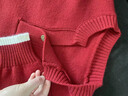 花花公子（PLAYBOY）大紅色V領(lǐng)毛衣男士秋冬新款本命年針織衫加厚新年喜慶內搭打底衫 紅色 XL 125-140斤 曬單實(shí)拍圖
