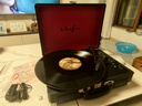 摩范（MOCAFINE） 留聲機仿古便攜式LP黑膠唱片機老式電唱機藍牙音響生日禮物 10W充電頂配款+鄧麗君 黑膠藍牙U盤(pán)播放 曬單實(shí)拍圖