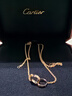 卡地亞（Cartier ）LOVE系列 18K玫瑰金色雙環(huán)扣環(huán)項鏈 B7212300 曬單實(shí)拍圖