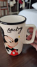 迪士尼可愛(ài)喝水高顏值馬克杯卡通辦公室家用陶瓷杯子咖啡情侶水杯 米奇-樂(lè )迪直身杯（無(wú)禮盒） 曬單實(shí)拍圖