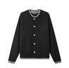gxgjeans男裝 含羊毛假兩件寬松開(kāi)襟毛衣線(xiàn)衫外套男 25秋新品 黑色 M (170) 曬單實(shí)拍圖