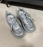 百麗（Belle）復古亮片老爹鞋女2026春新鏤空厚底串珠運動(dòng)休閑鞋F1J1DAM6 灰色 37 (235mm) 曬單實(shí)拍圖