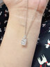 奢珠PT950培育鉆石吊墜經(jīng)典四爪鉆石項鏈雷迪恩切鎖骨鏈【可定制】 PT950鉑金1克拉F色VS 曬單實(shí)拍圖