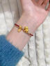 VARUS黃金馬上有錢(qián)手鏈女新款 999足金生肖小馬福牌編織手繩本命年禮物 馬上有福+1金珠+福牌約1.4g 曬單實(shí)拍圖