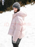 三彩【防水易打理】2025冬季新款連帽羽絨服90白鴨絨面包服M 淺粉 S 155/80A 曬單實(shí)拍圖
