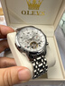 歐利時(shí)（OLEVS）瑞士認證品牌手表男機械表男款全自動(dòng)鏤空陀飛輪多功能男士手表 曬單實(shí)拍圖