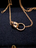 卡地亞（Cartier ）LOVE系列 18K玫瑰金色雙環(huán)扣環(huán)項鏈 B7212300 曬單實(shí)拍圖
