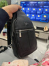 熱銷(xiāo)新款男士胸包大容量多功能防盜斜挎包男運動(dòng)休閑單肩包潮流包 黑色 曬單實(shí)拍圖