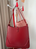 斤慕包包新娘包復古磨砂絨面紅色腋下包2026新娘婚包大容量托特包 紅色 曬單實(shí)拍圖