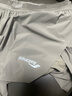 Saucony索康尼男子運動(dòng)訓練透氣官方正品雙層短褲 凈灰咖色CO040 L 曬單實(shí)拍圖