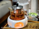 茶鼓蠟燭加熱溫茶爐煮茶爐煮茶壺底座明火玻璃水果茶花茶壺養生壺套裝 白色圓網(wǎng)+墊片+蠟托+10個(gè)蠟燭 曬單實(shí)拍圖
