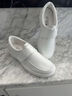 回力（Warrior）官方護士鞋女鞋秋冬季皮面軟底一腳蹬單鞋子女士醫護專(zhuān)用鞋白粉37 曬單實(shí)拍圖