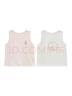 拉比兒童背心家居女童四季純棉打底內衣背心2件裝 粉紅90 曬單實(shí)拍圖