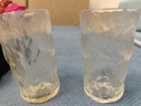 冰川紋玻璃杯高顏值日式水杯家用泡茶杯奶茶果汁杯咖啡杯啤酒杯 冰川高杯300ml2只 曬單實(shí)拍圖