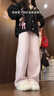 匯媚千鳥(niǎo)格女士休閑褲2025年冬季新款加厚外穿褲子慵懶闊腿褲潮流女褲 奶fufu【粉白格/加絨】加長(cháng)款 加厚 L 100-115斤  曬單實(shí)拍圖