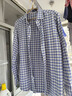 杉杉（FIRS）【雙面磨毛純棉】長(cháng)袖襯衫男新款休閑全棉法蘭絨襯衣 藍色格紋 40 曬單實(shí)拍圖