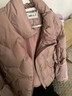 百圖betu女裝秋季新款羽絨服立領(lǐng)輕薄羽絨服夾克式短外套2409T07 粉紅 S 曬單實(shí)拍圖