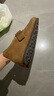 BIRKENSTOCK勃肯德國進(jìn)口男女款絨面保暖London Shearling毛毛鞋 棕色窄版1014963 38 曬單實(shí)拍圖