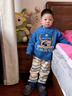 汪汪隊立大功兒童家居服套裝半邊絨睡衣男童加厚毛絨保暖2件套 藍色阿奇 110 曬單實(shí)拍圖