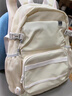 特步小巢背包男女新款簡(jiǎn)約大容量書(shū)包戶(hù)外登山旅行雙肩包 米白 曬單實(shí)拍圖